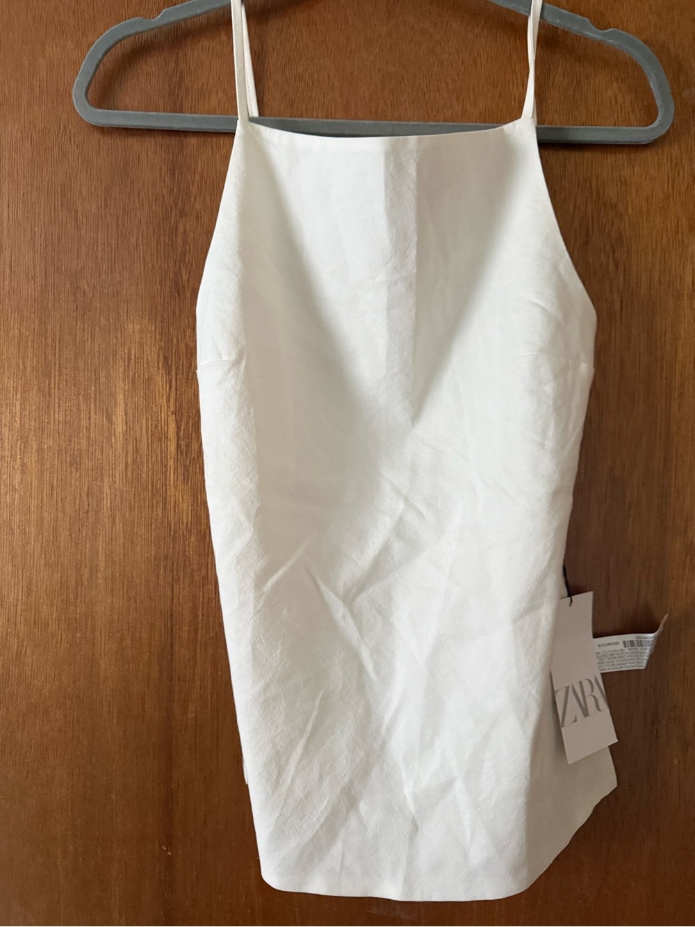 Zara White Pencil Skirt with Spaghetti Straps
